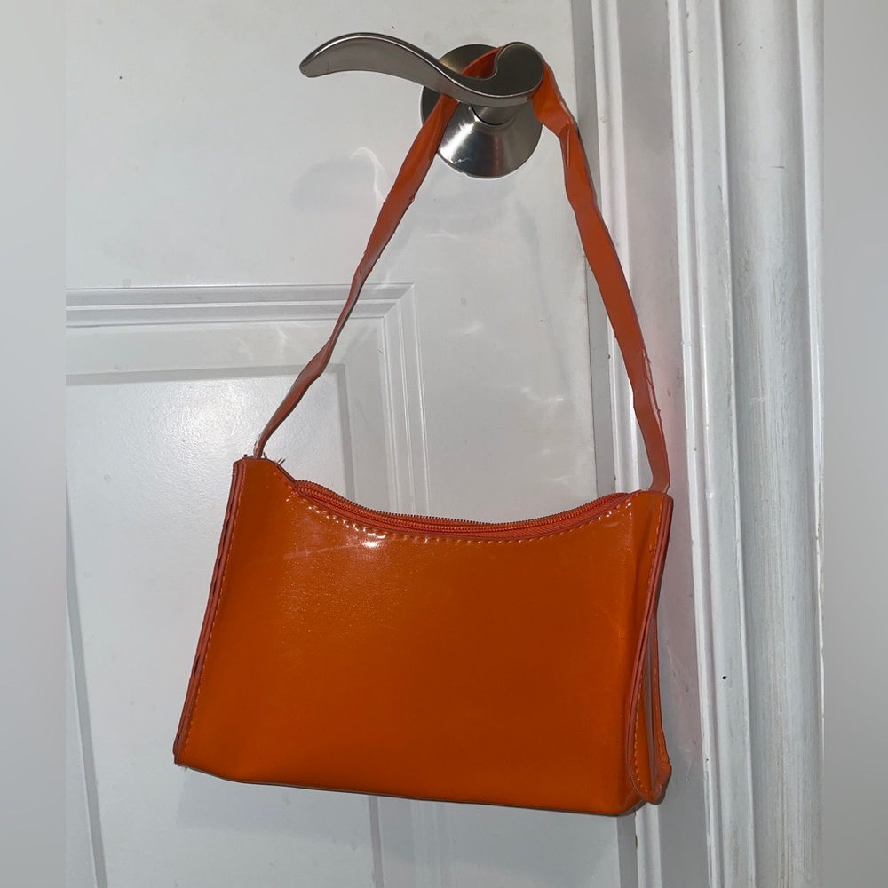 orange y2k shoulder bag